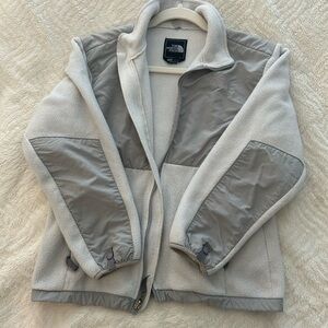 The North Face Women's Light Gray Teddy Fleece Jacket